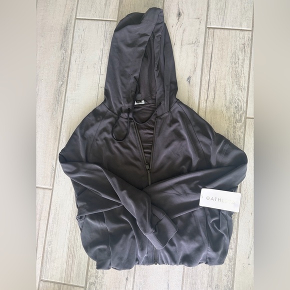 Athleta Jackets & Blazers - Athleta Dark Gray Hooded Jacket